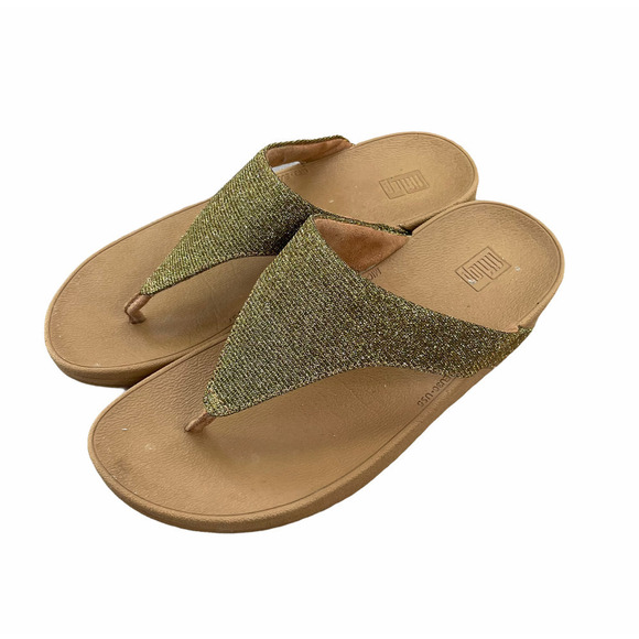 Fitflop Lottie Glitzy Thong Sandals - Size 5 - Picture 1 of 9